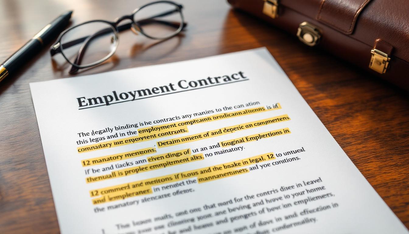 Les 12 mentions obligatoires contrat de travail à vérifier